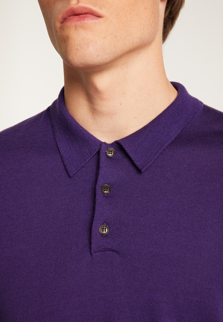 Suéter gola polo de lã merino - Eni