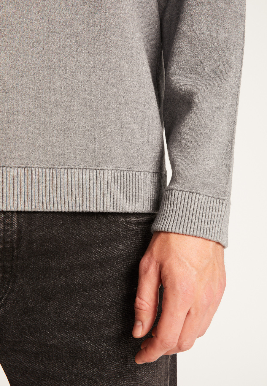 Suéter de gola redonda em viscose e lã - Thimothée