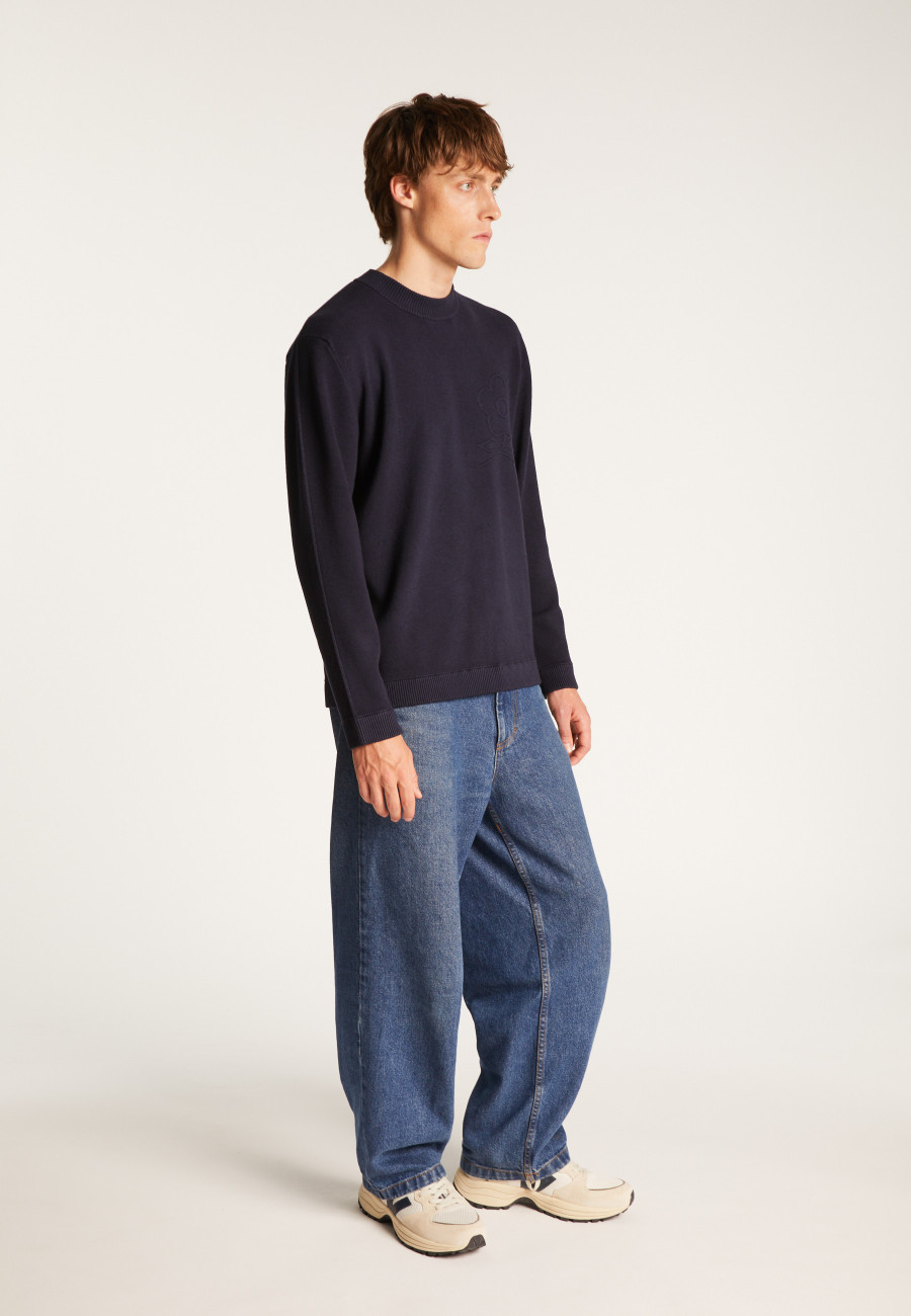 Suéter de gola redonda em viscose e lã - Thimothée