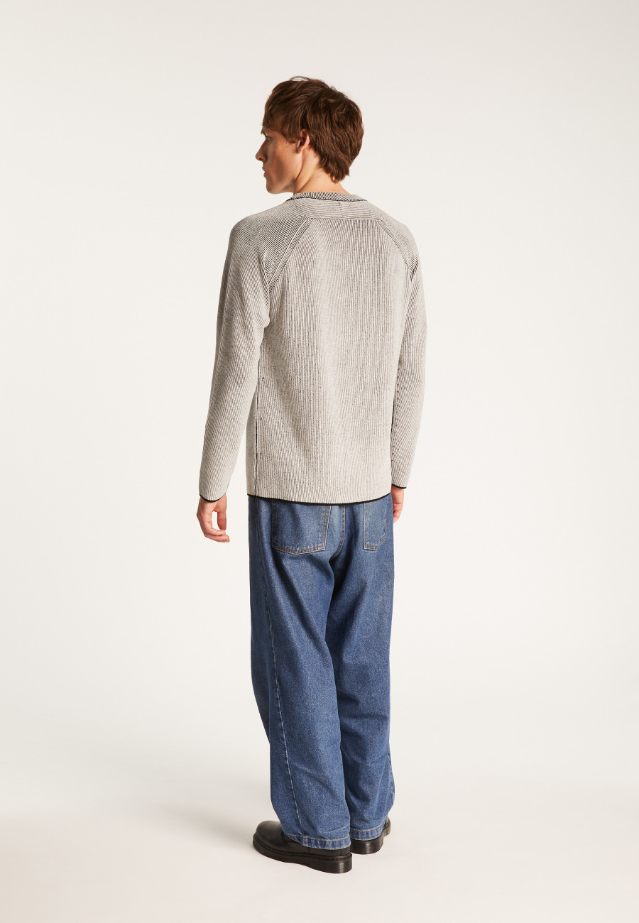Velvet wool crewneck sweater - Tino