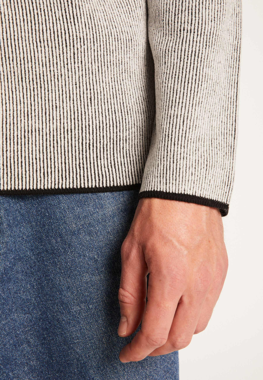 Velvet wool crewneck sweater - Tino