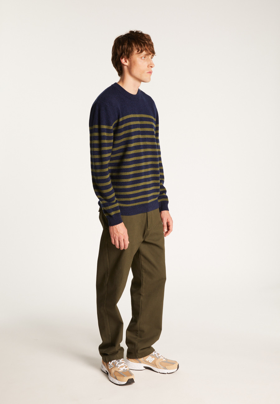 Blusa de marinheiro em lã e caxemira - Tom