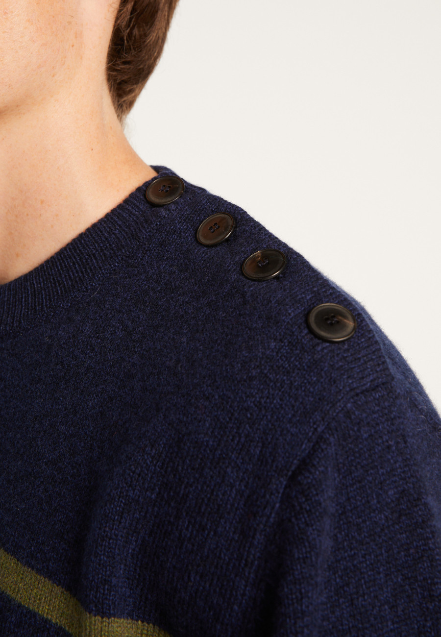 Blusa de marinheiro em lã e caxemira - Tom