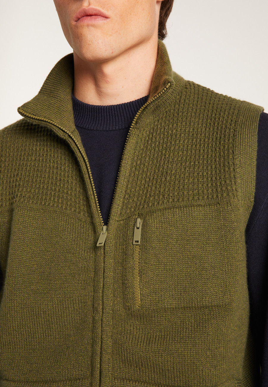 Jaqueta sem mangas de lã e caxemira - Thula