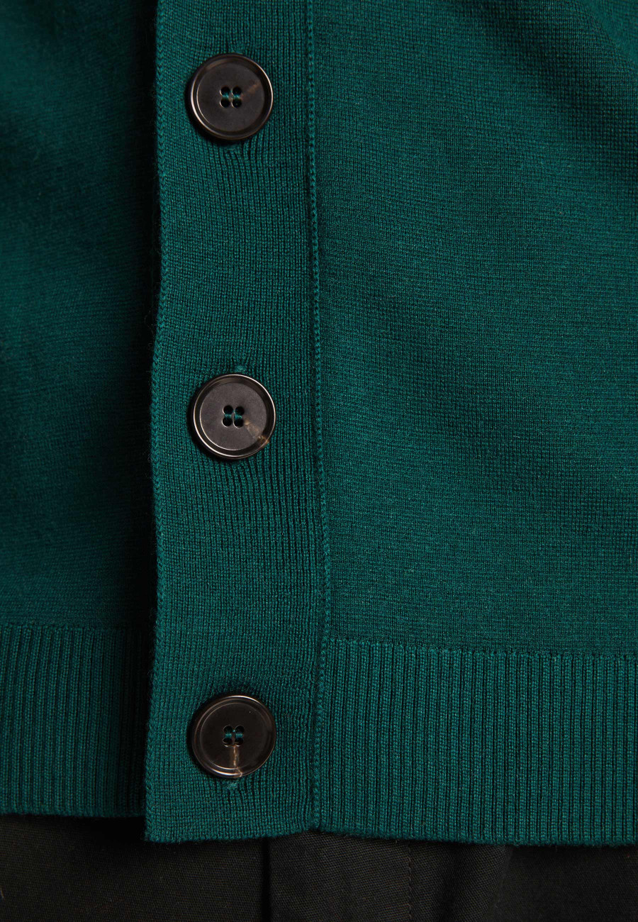 Colete de lã merino com botões - Ezra