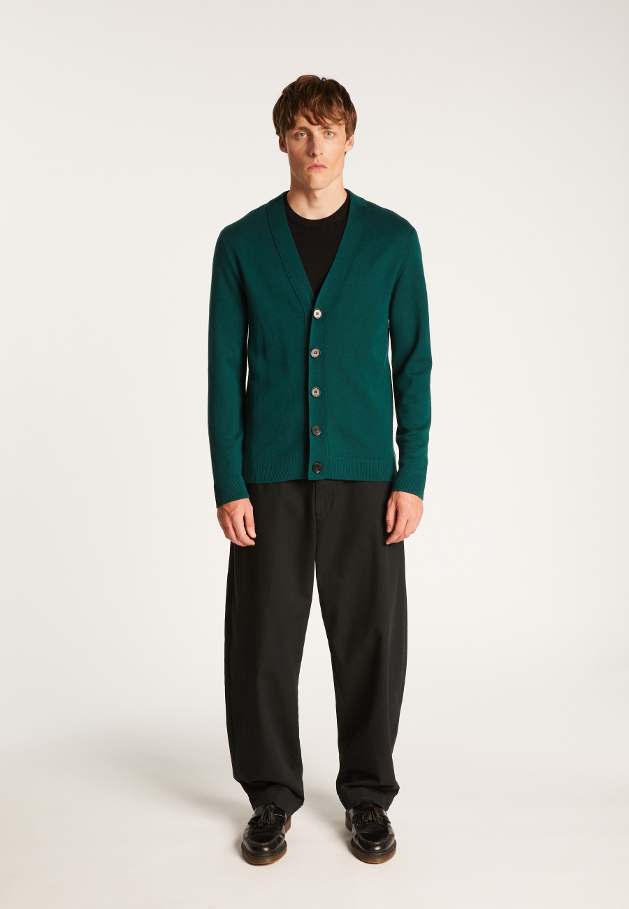 Colete de lã merino com botões - Ezra