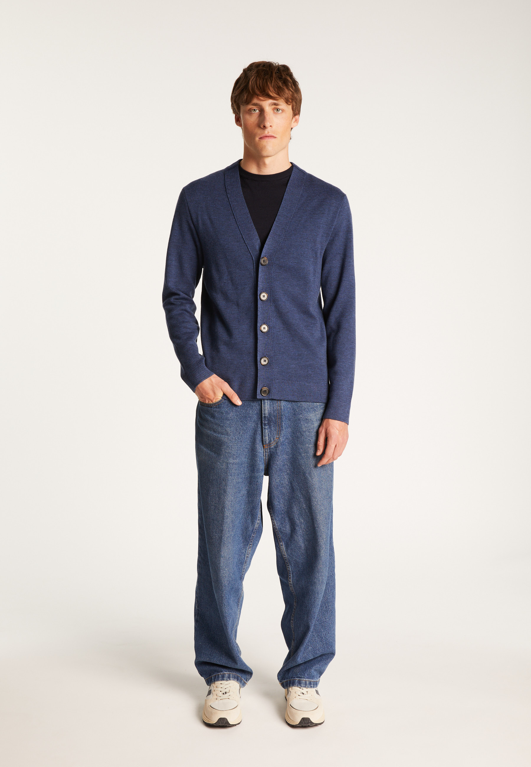 Gilet boutonné en laine mérinos - Ezra