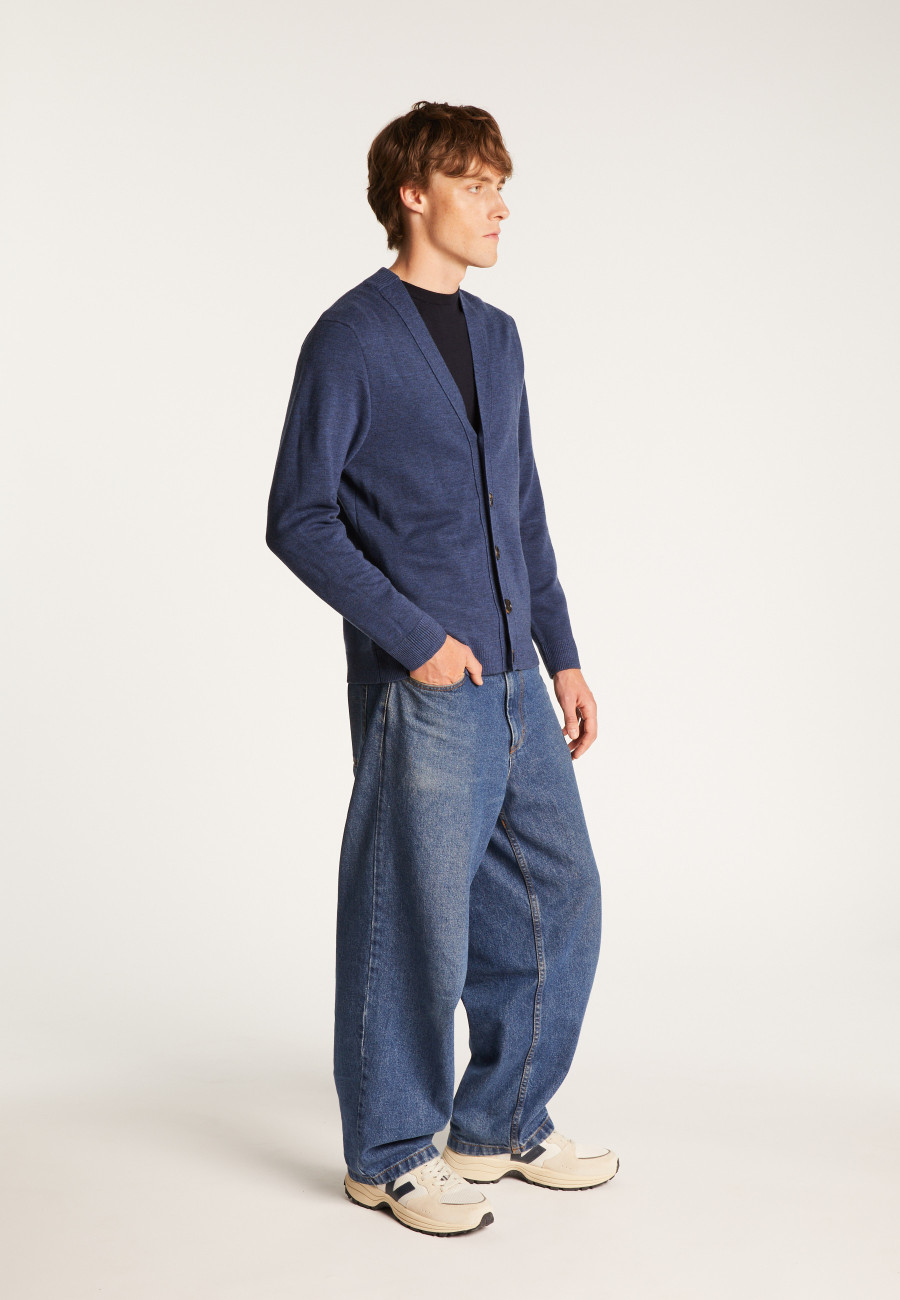 Colete de lã merino com botões - Ezra