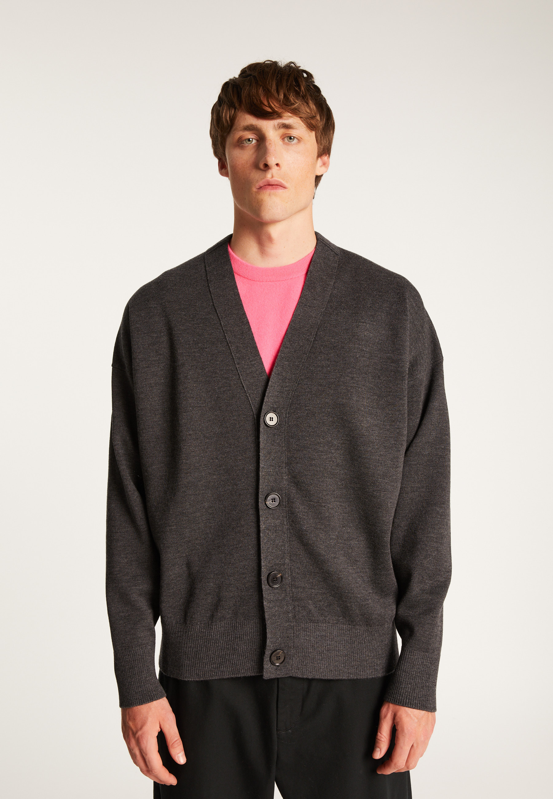 Two-tone merino wool buttoned vest - Tao