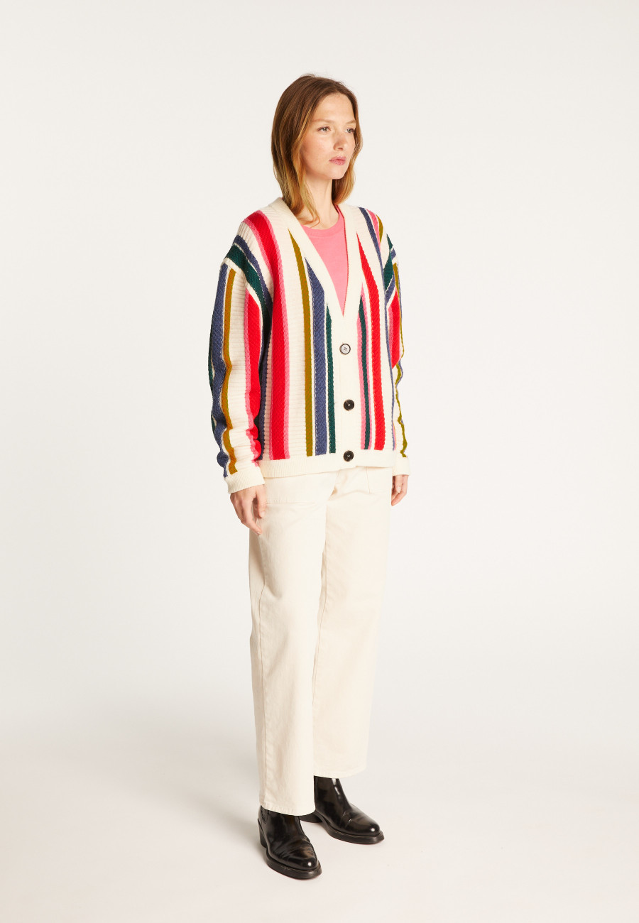 Colete de lã listrado Bayadere - Romy