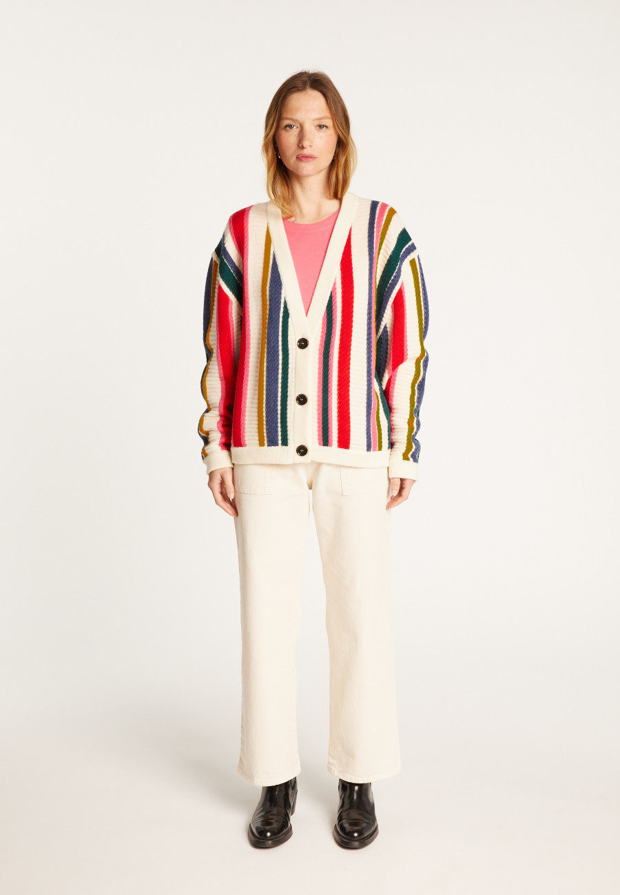 Colete de lã listrado Bayadere - Romy