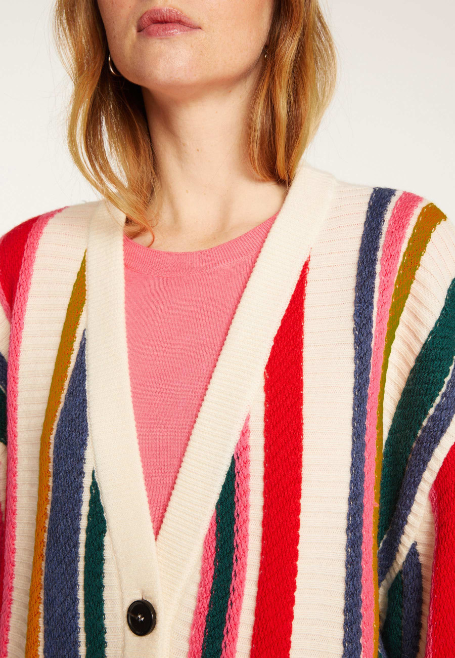 Colete de lã listrado Bayadere - Romy