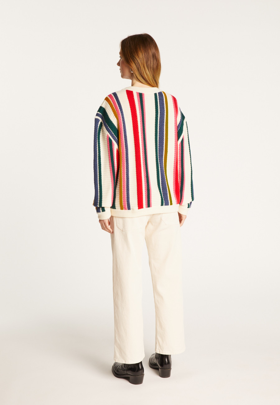 Colete de lã listrado Bayadere - Romy