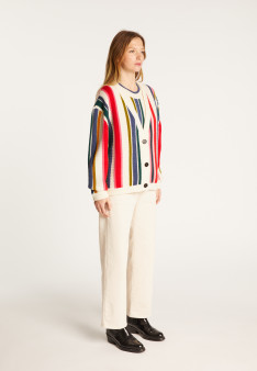 Bayadere striped wool vest - Romy