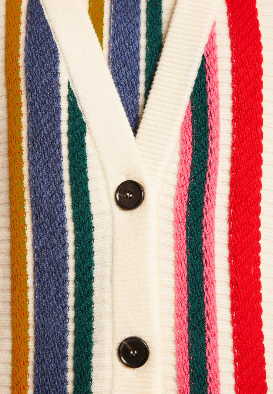 Colete de lã listrado Bayadere - Romy