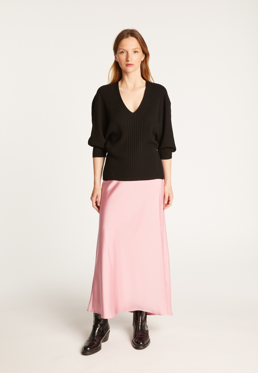 Suéter de lã mista com mangas bufantes - Rooney