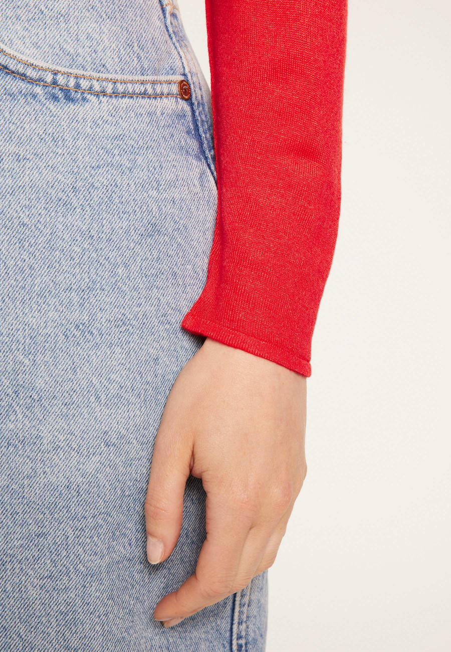 Camiseta gola alta em fibra de caxemira de bambu - Aéris