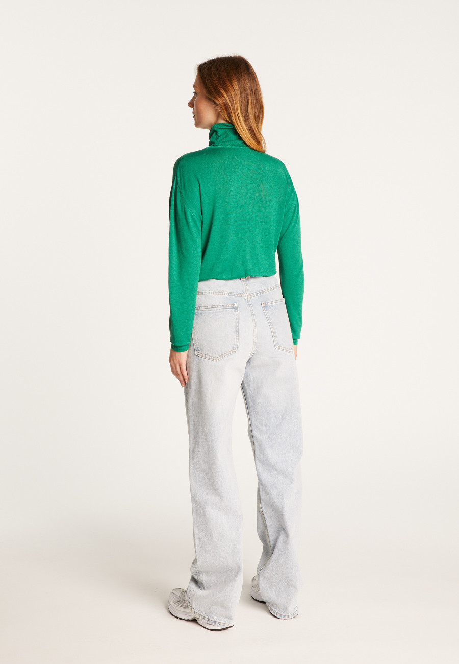 Camiseta gola alta em fibra de caxemira de bambu - Aéris