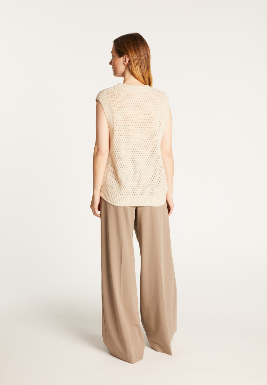 Suéter sem mangas de lã e caxemira - Raven