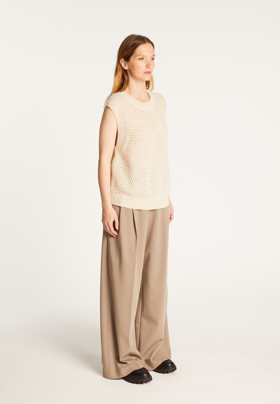 Suéter sem mangas de lã e caxemira - Raven