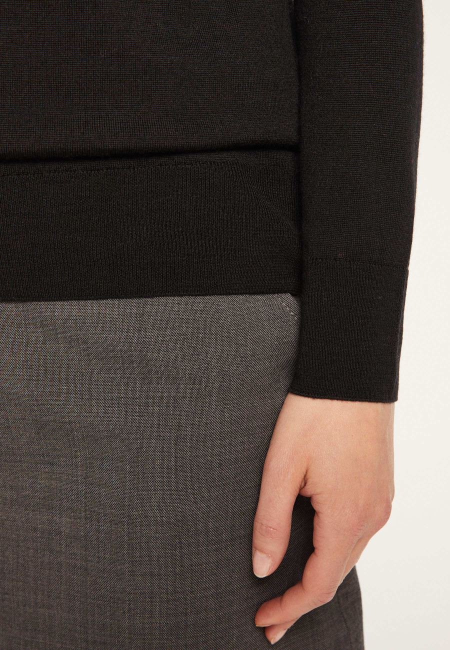 Suéter de lã merino com decote em V - Arya