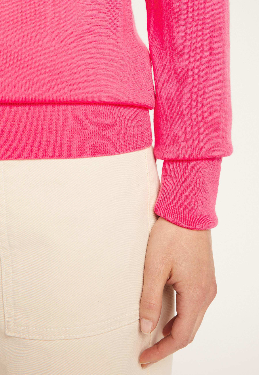 Suéter de lã merino com gola redonda - Asena