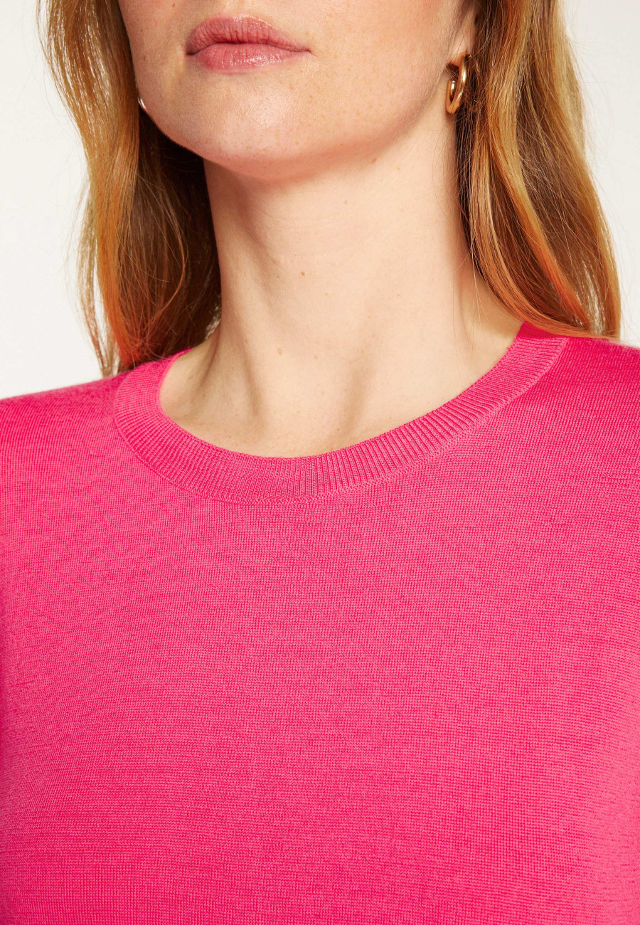 Suéter de lã merino com gola redonda - Asena