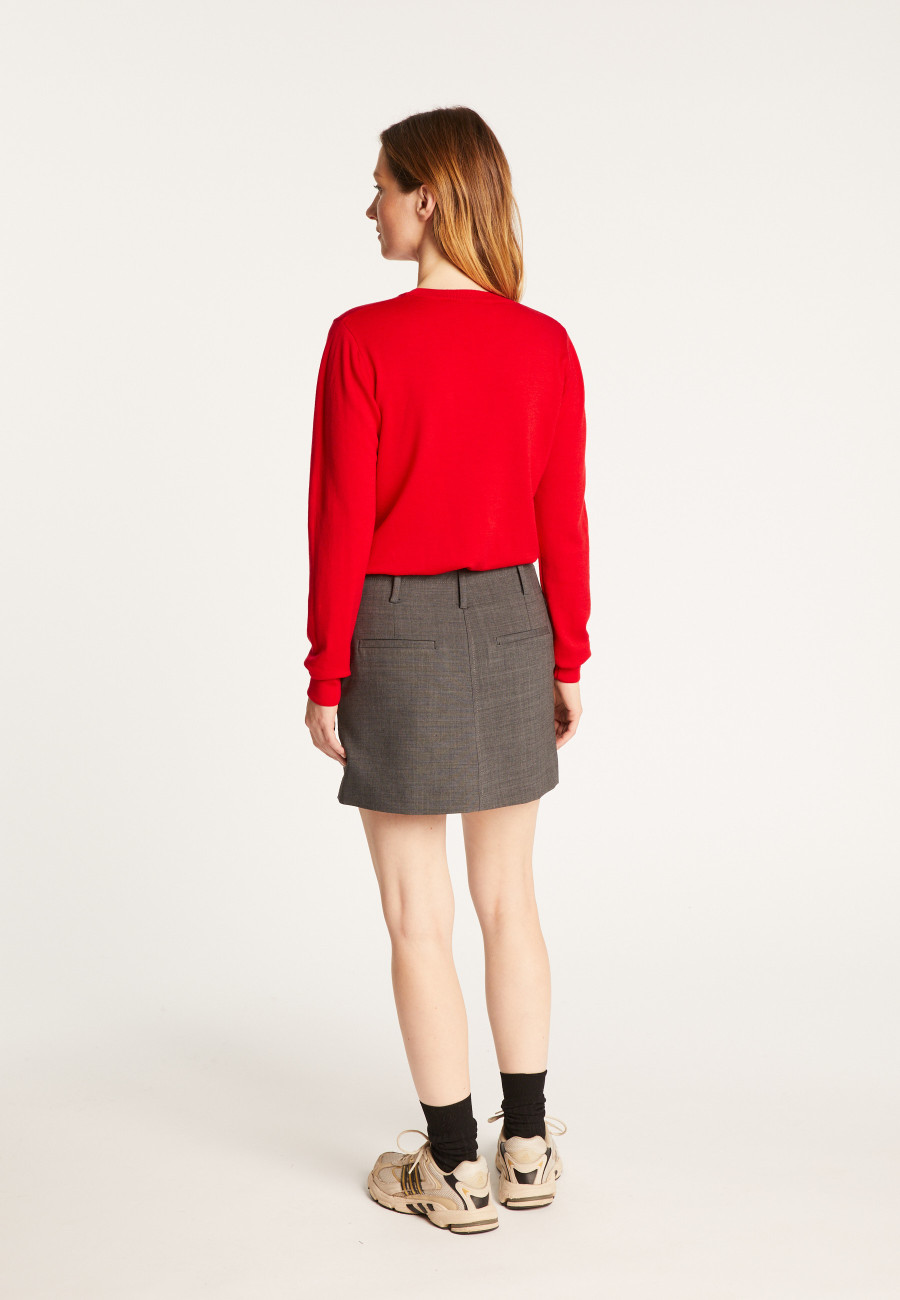 Suéter de lã merino com gola redonda - Asena