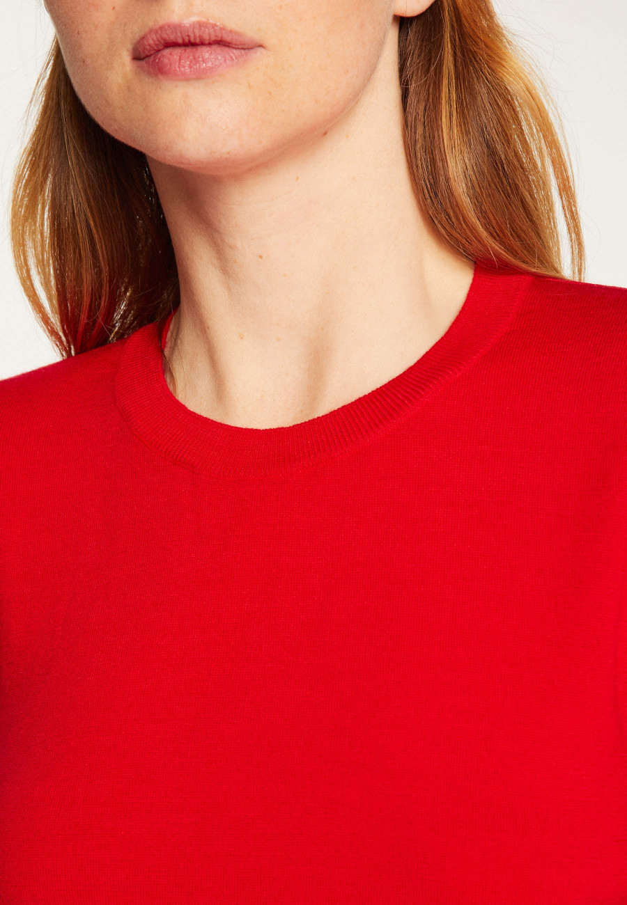 Suéter de lã merino com gola redonda - Asena