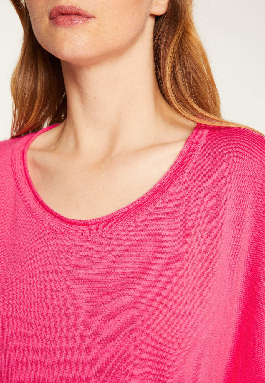 Suéter folgado de lã merino fina - Azel