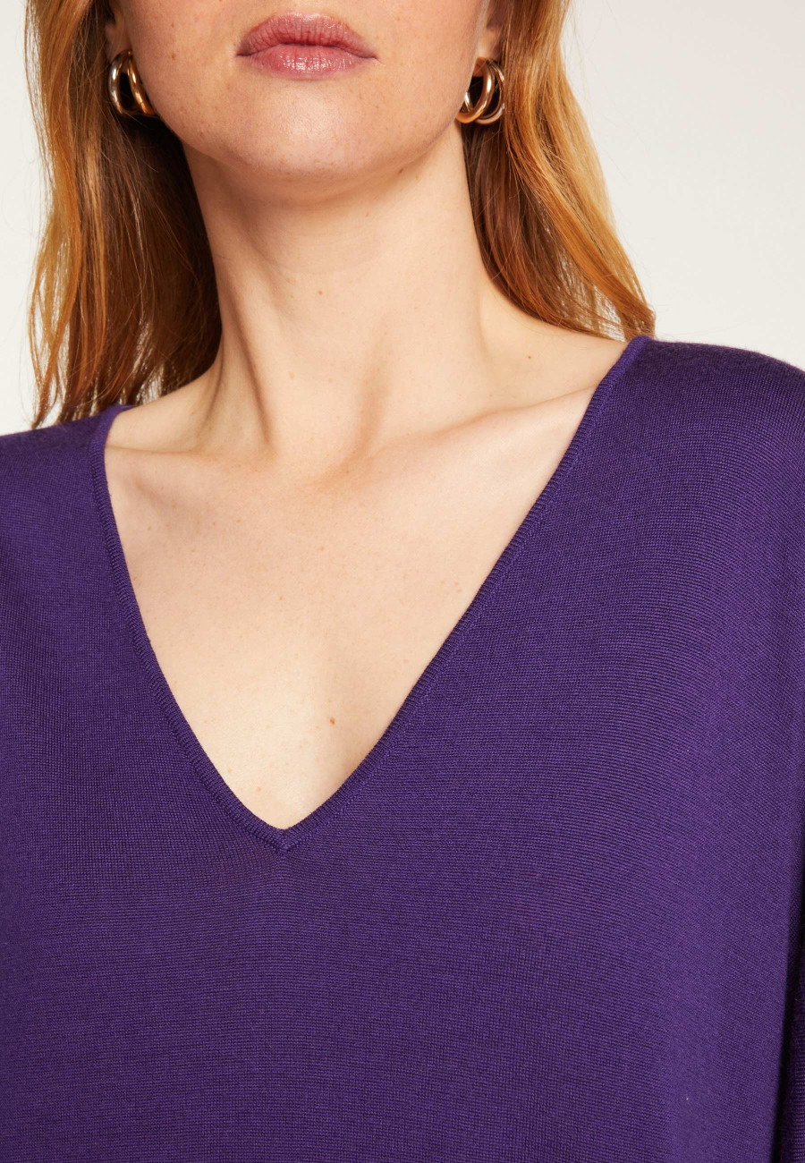 Suéter de lã com manga morcego - Boxe