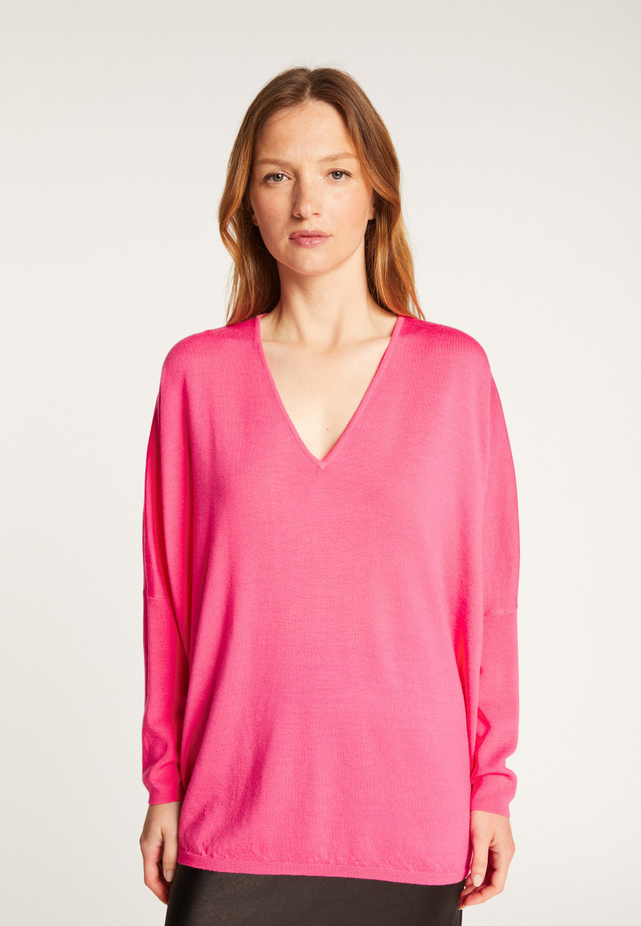 Suéter de lã com manga morcego - Boxe