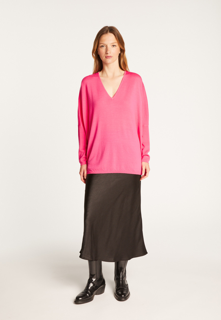 Suéter de lã com manga morcego - Boxe