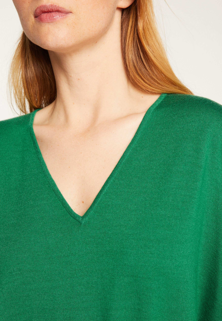 Suéter de lã com manga morcego - Boxe