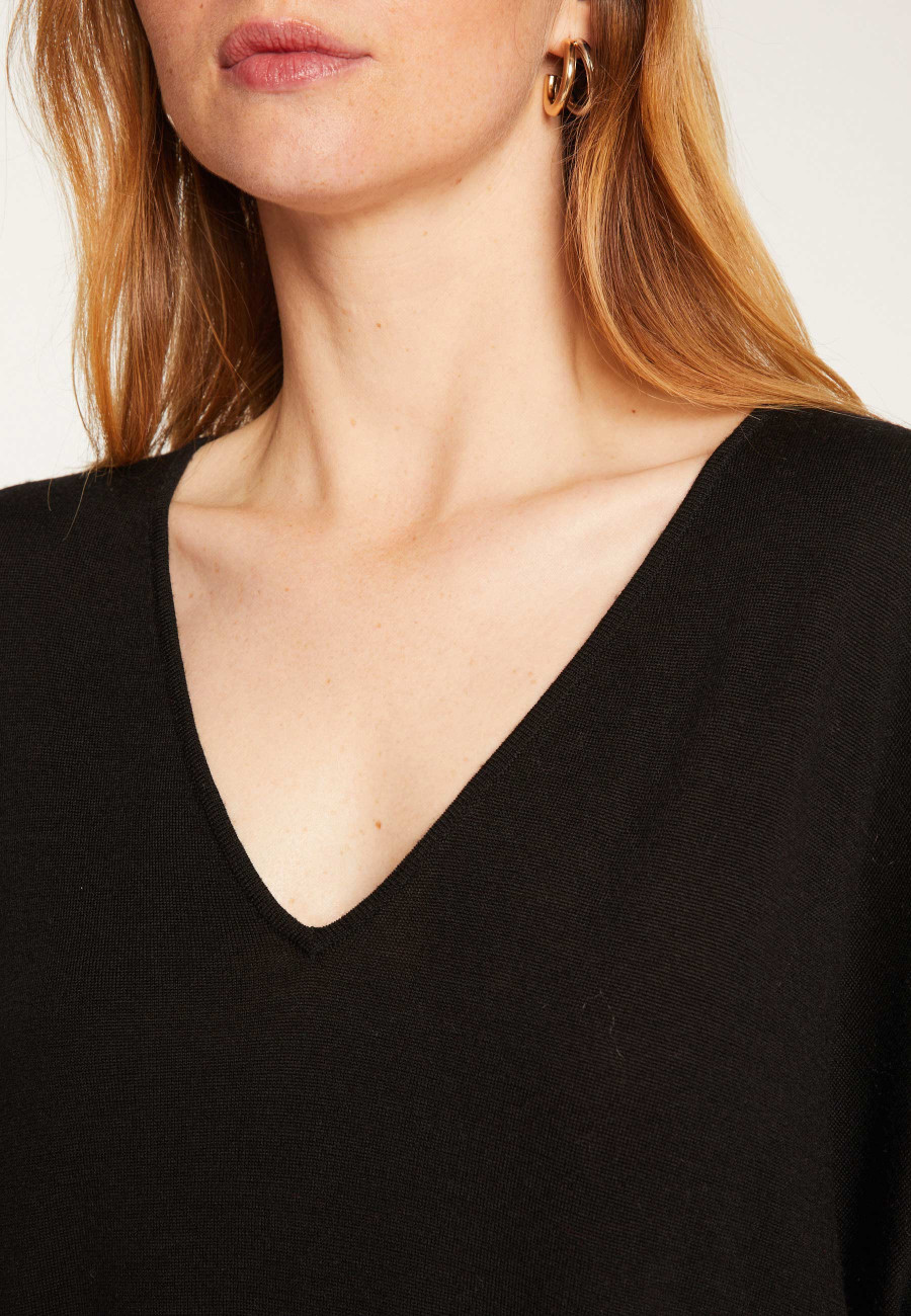 Suéter de lã com manga morcego - Boxe