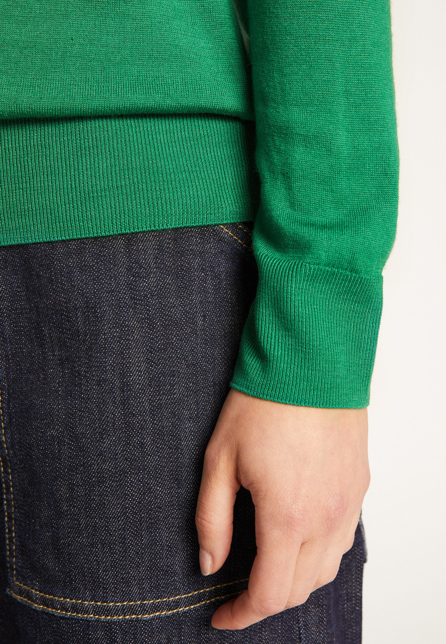 Suéter de lã merino com gola redonda - Asena