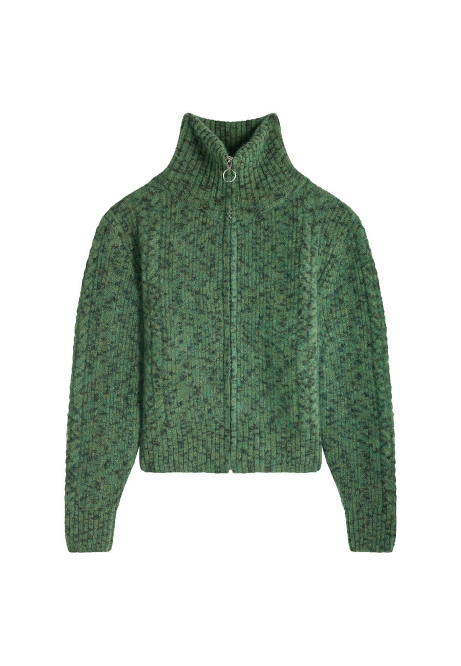 Jaqueta de lã mohair com zíper - Valentine