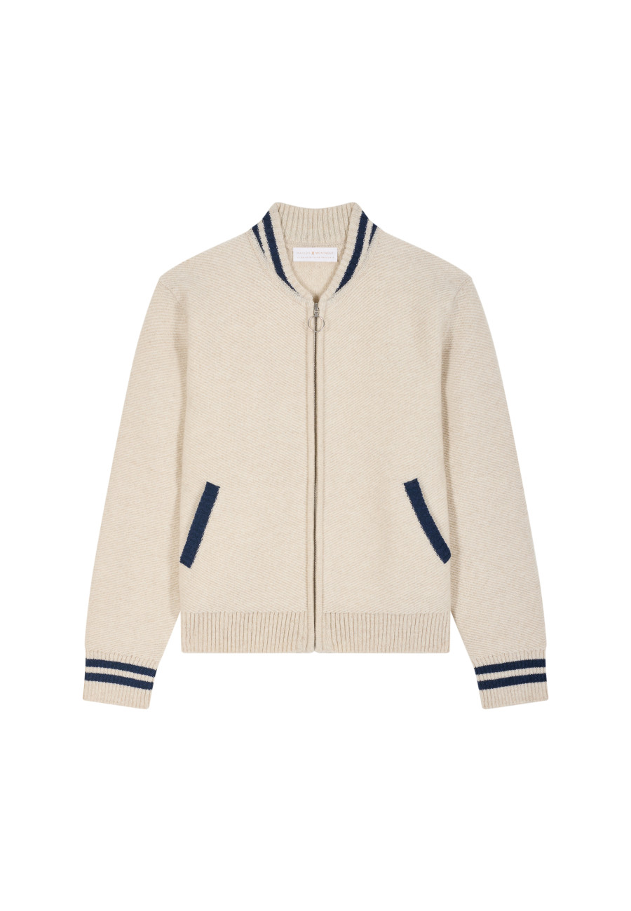 Jaqueta de lã e cashmere com zíper - Rabia