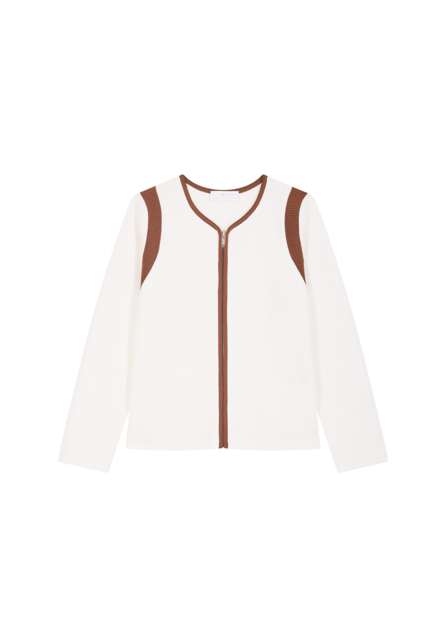 Jaqueta de lã merino com zíper - Reine