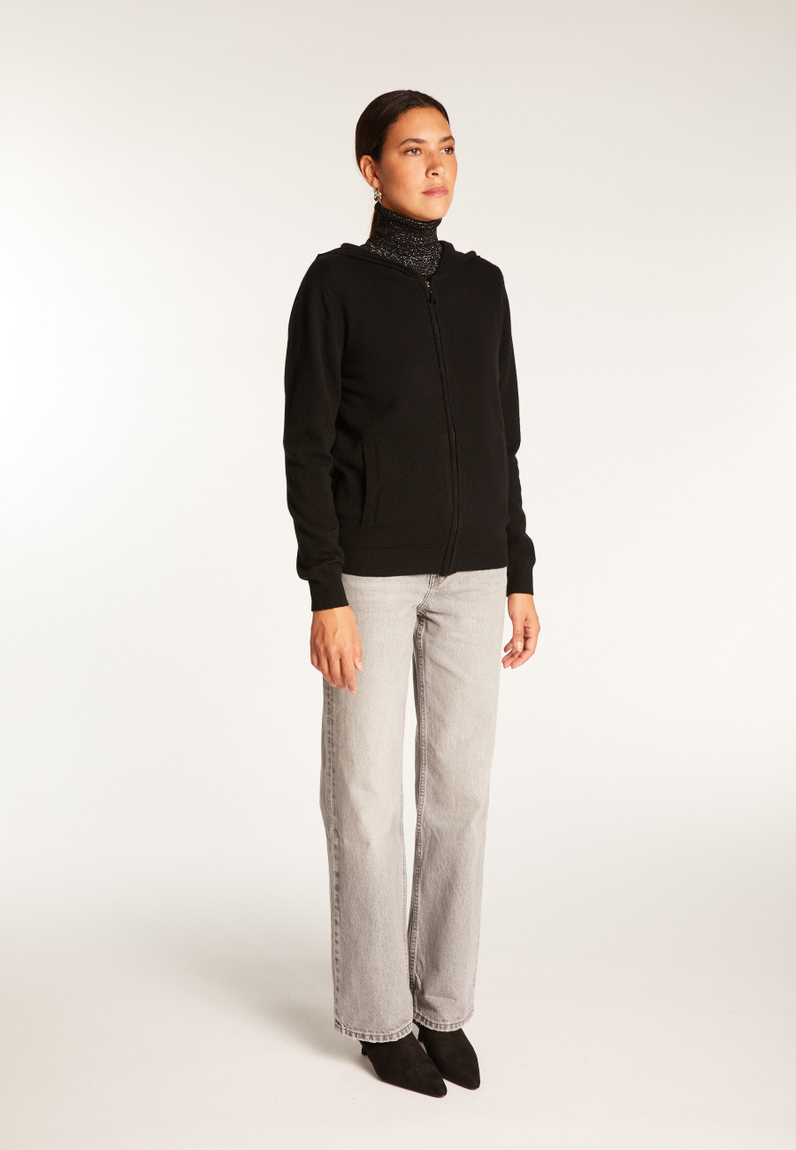 Cardigan com capuz de cashmere - Orus