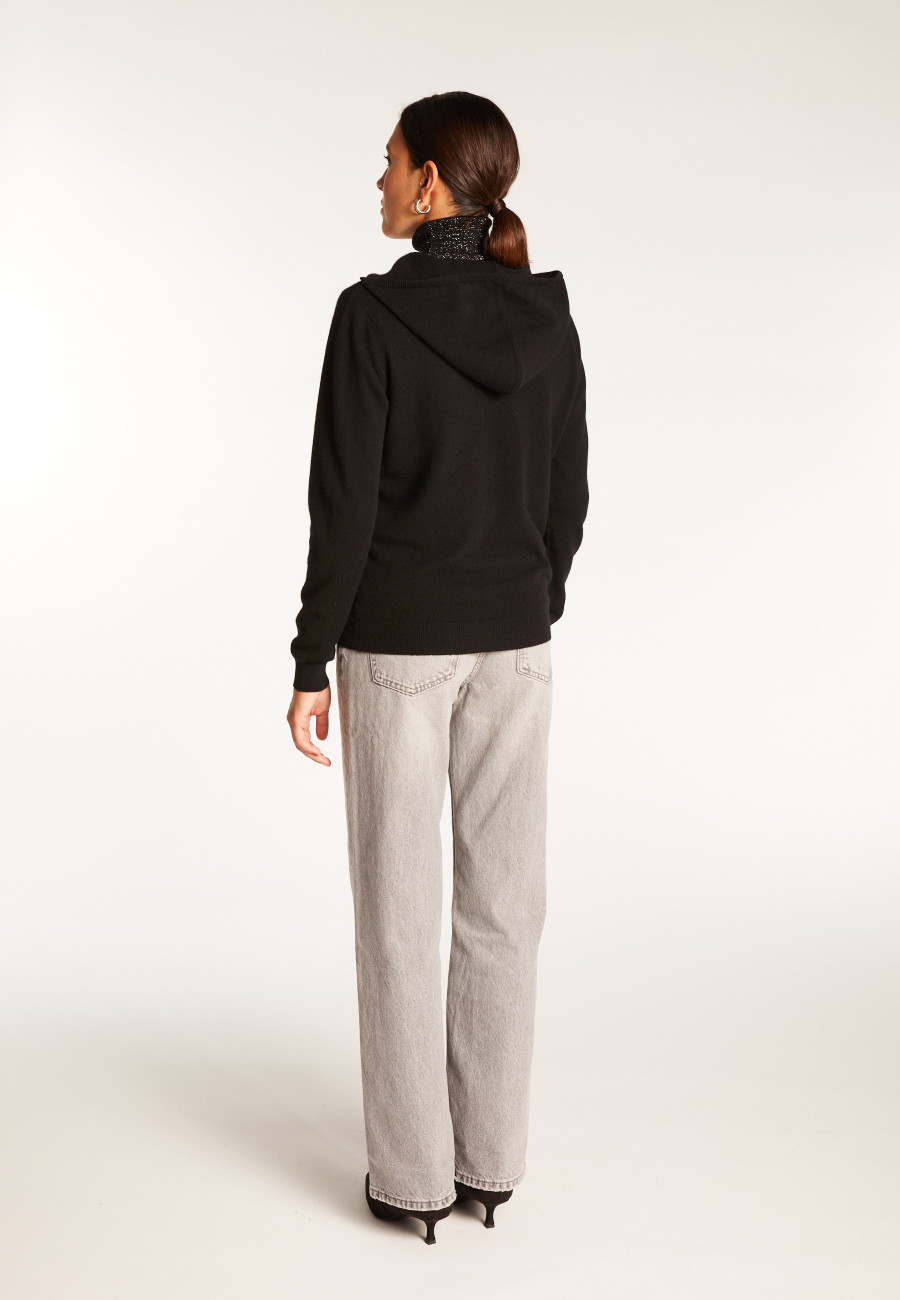 Cardigan com capuz de cashmere - Orus