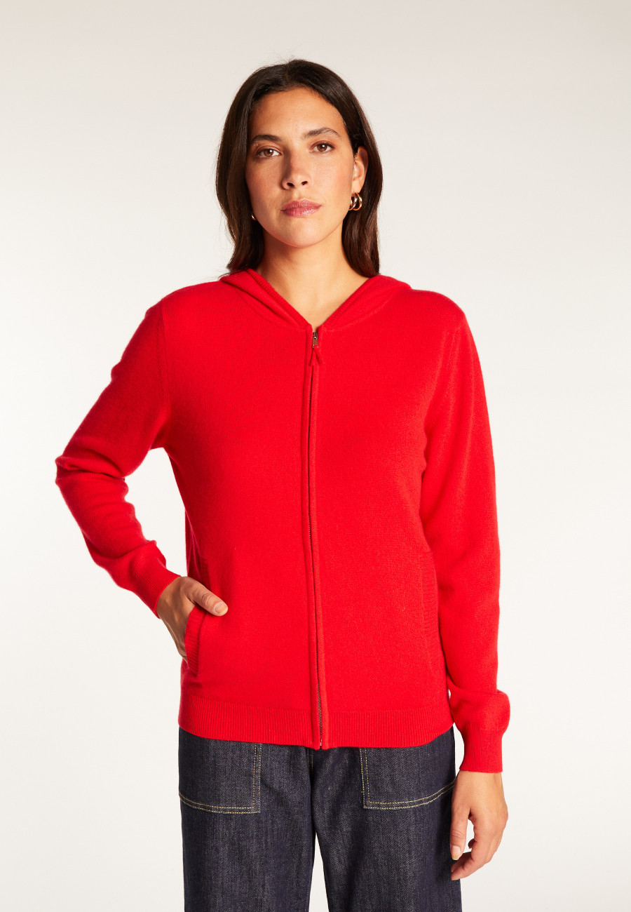 Cardigan com capuz de cashmere - Orus