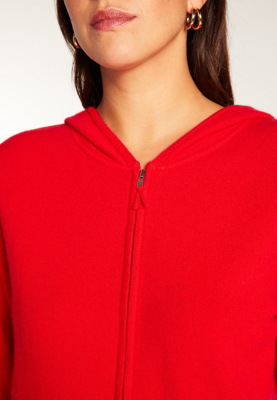 Cardigan com capuz de cashmere - Orus