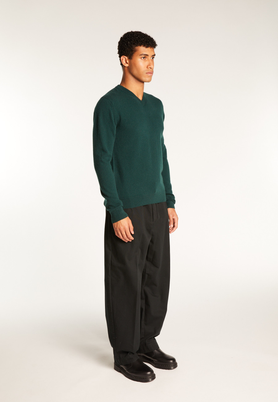 Suéter de cashmere com decote em V - Evann