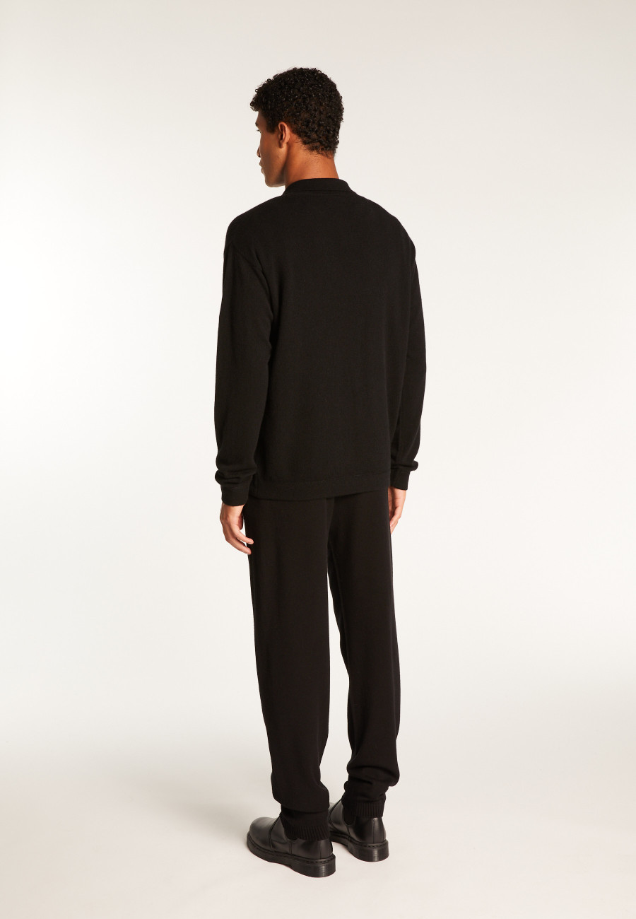 Camisa polo de cashmere com zíper na gola - Taylor