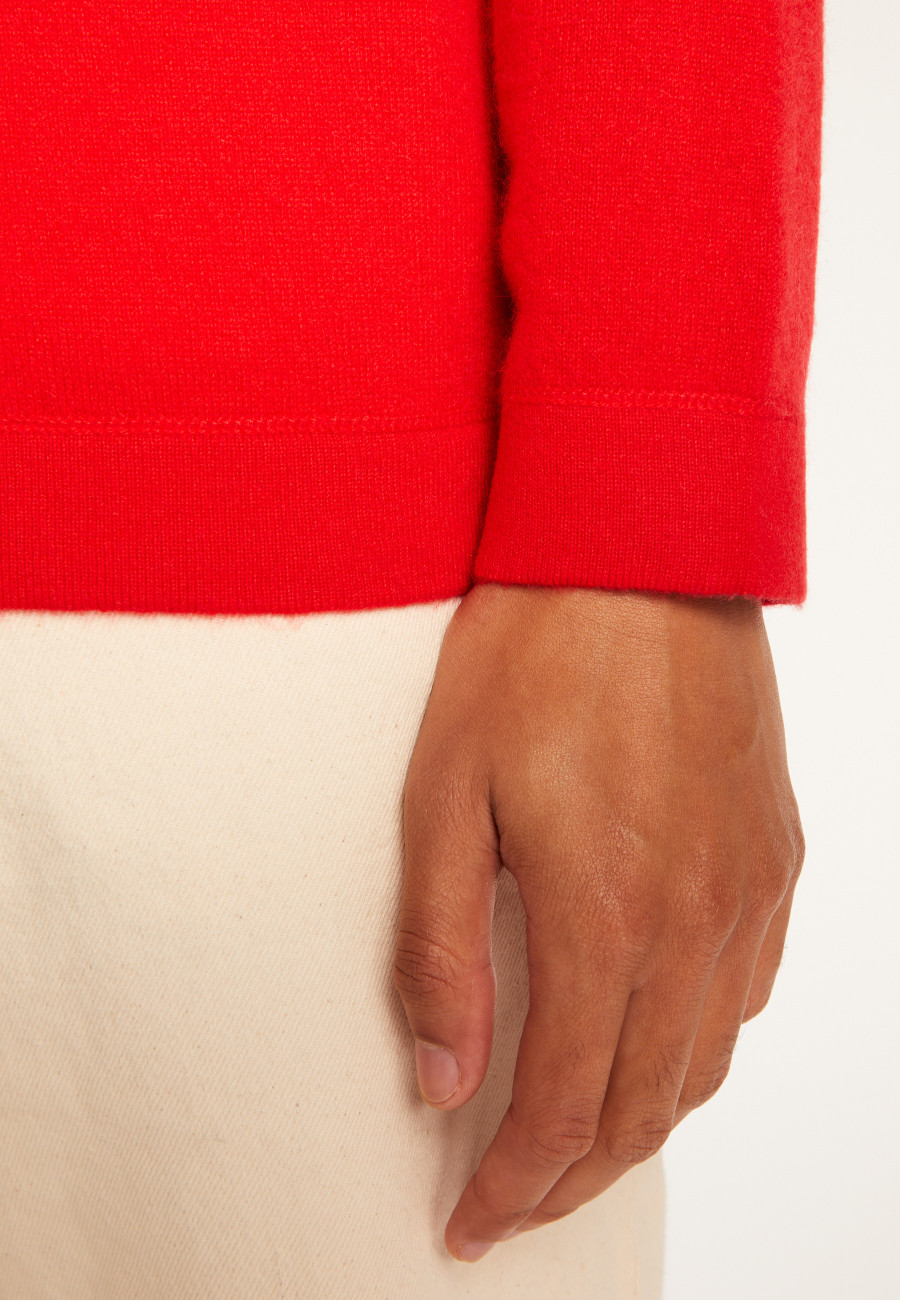 Camisa polo de cashmere com zíper na gola - Taylor