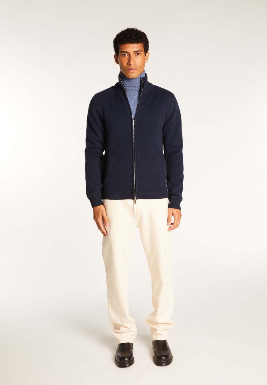 6-ply cashmere zipped vest - Elysée duo