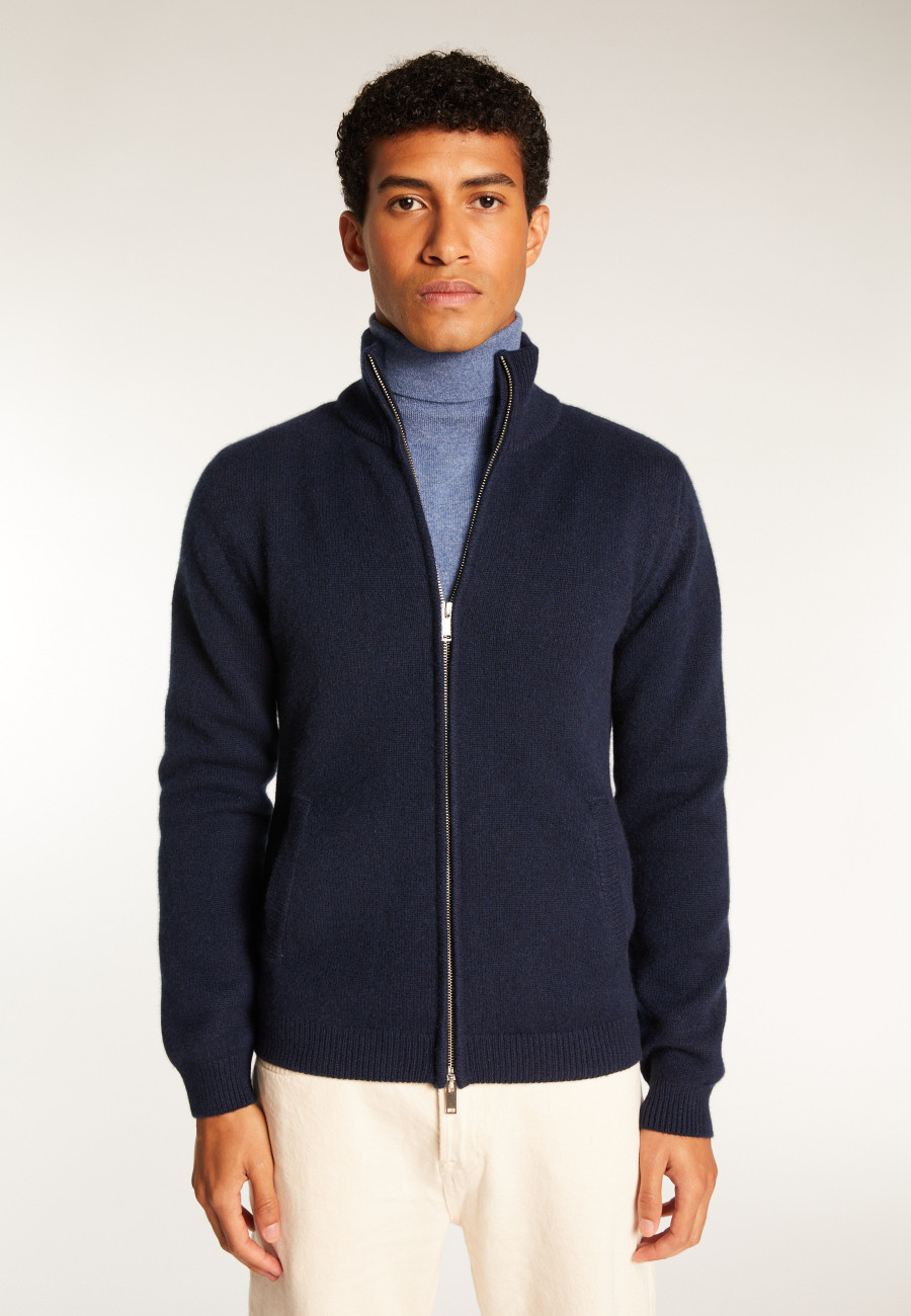 6-ply cashmere zipped vest - Elysée duo