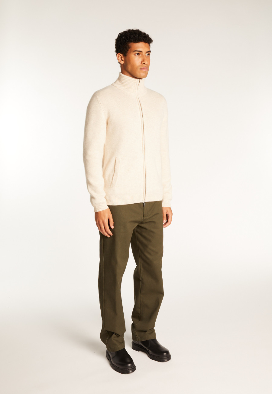 Cardigan de cashmere com zíper e 6 fios - Elysée duo