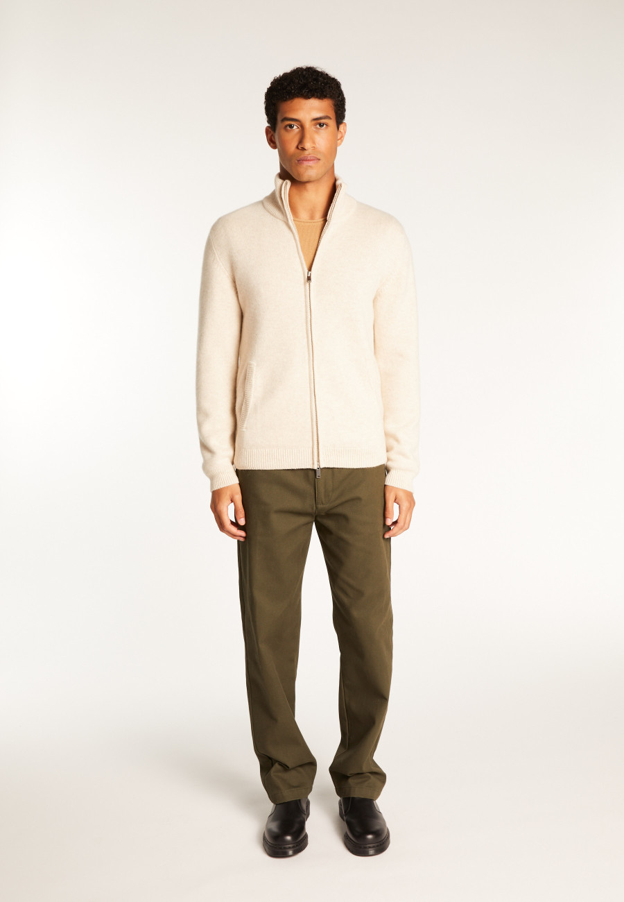 Cardigan de cashmere com zíper e 6 fios - Elysée duo